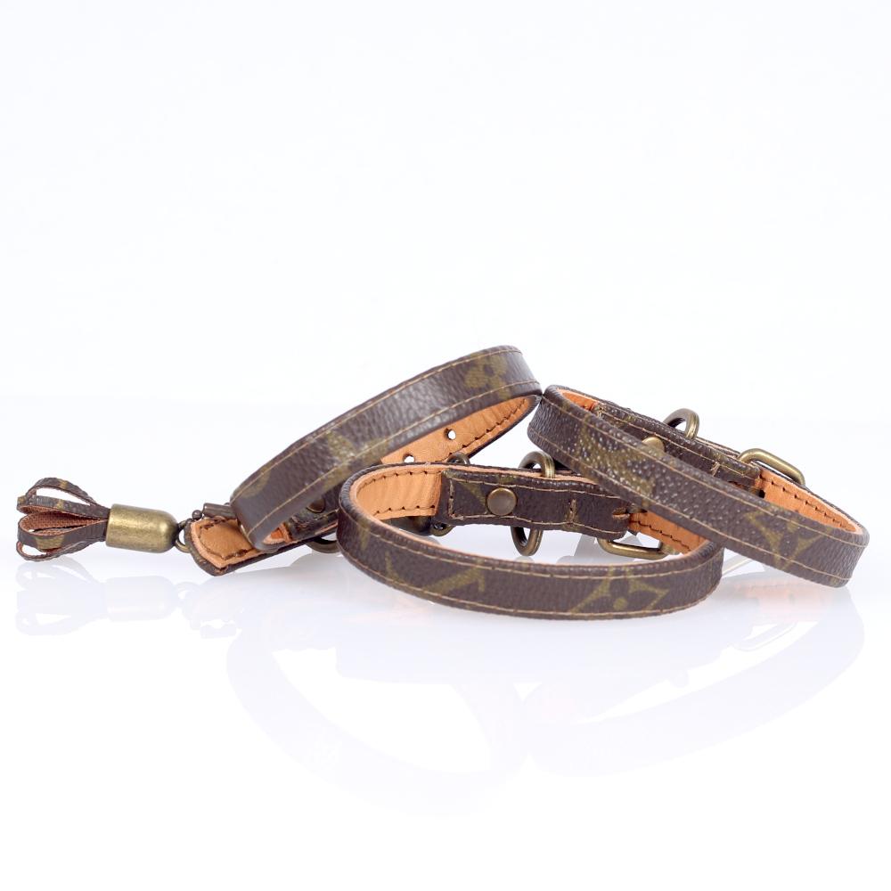 05/24 Handmade Limited Edition Halsband from vintage Louis Vuitton bag -  Size 30, Dogita.nl